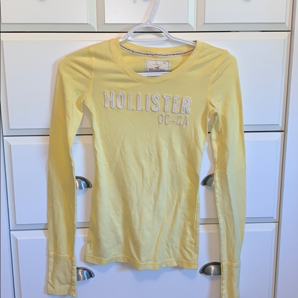 Pale yellow long sleeve shirt